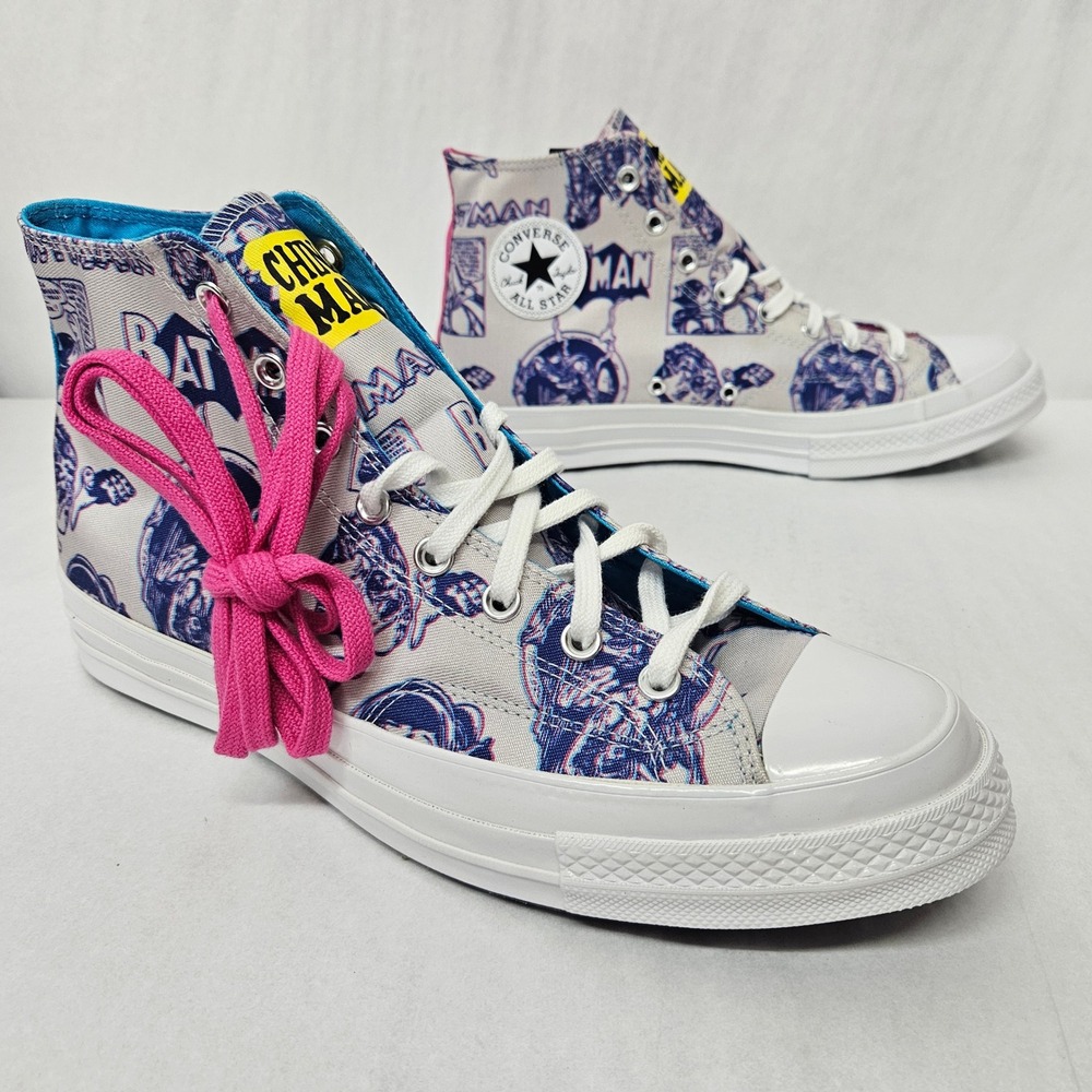 Converse Chuck 70 Hi Batman x Chinatown Market 167512C White Purple Men Size 12
